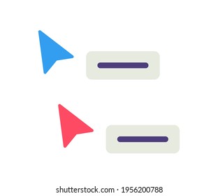 Echtzeit-Cursor-Einzelsymbol mit flachem Stil