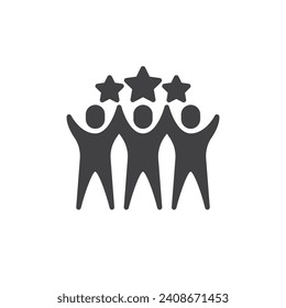 Collaboration skills vector icon. filled flat sign for mobile concept and web design. Capacity building glyph icon. Symbol, logo illustration. Vector graphics