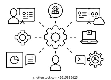 Collaboration Soft Line Art Illustration Elegant Sketch for Printing