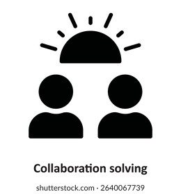 Collaboration solving Vector Icon which can easily modify or edit
