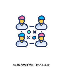 Collaboration Strategy icon in vector. Logotype