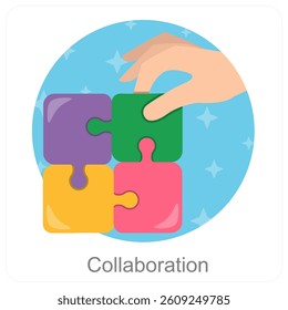 Collaboration and team icon concept