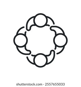 Collaboration thin line icons. Perfect pixel on transparent background