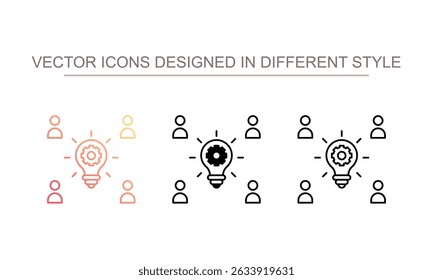 Collaboration Tools icon design with white background stock illustration