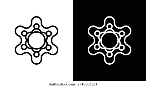 colaboración Versión de dos tonos en fondo blanco y negro
