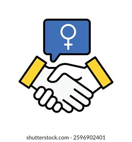 Collaboration vector filled outline icon. EPS 10 file