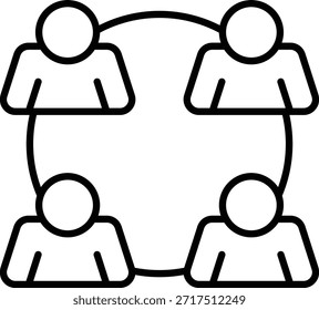 Icono de Vector de colaboración. Se puede utilizar para aplicaciones de impresión, móviles y de Web.