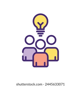 Ilustración vectorial de diseño de iconos de Vector de colaboración