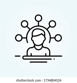 ilustración de estilo de icono vector de colaboración. Símbolo de inicio y nuevo negocio EPS 10