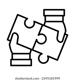 Collaboration Vector Line Icon Design
