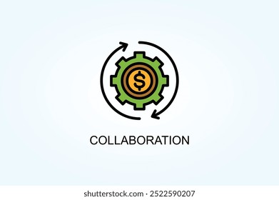 Collaboration vector or logo sign symbol illustration