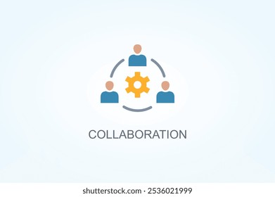 Vector De Colaboración O Ilustración De Símbolo De Logotipo
