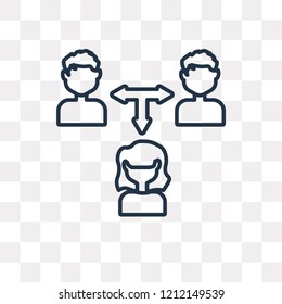Collaboration vector outline icon isolated on transparent background, high quality linear Collaboration transparency concept can be used web and mobile