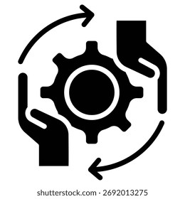 Ícono de Web de colaboración en estilo audaz