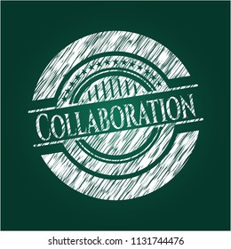 Collaboration written with chalkboard texture