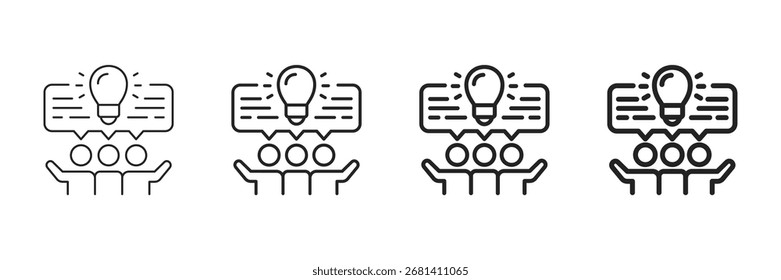 Collaborationicon Set Diferente Estilo de Línea Colección