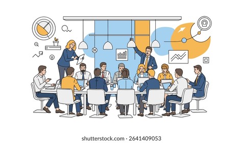 Collaborative Brainstorming Session Generating Innovative Ideas for Business Success and Growth