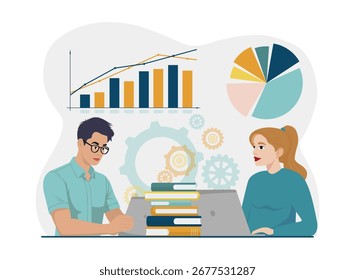 Encuentro de Negocios Colaborativos con Gráficos de Análisis de Datos