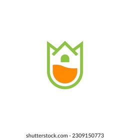 Collaborative Design House Logos, juices and flowers are suitable to symbolize a property or residential business.