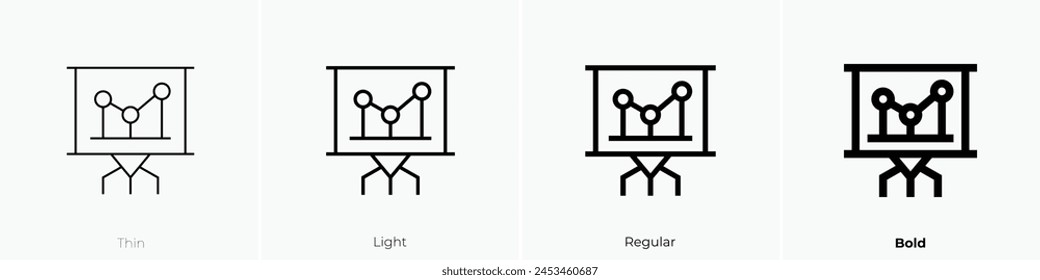 collaborative growth icon. Thin, Light Regular And Bold style design isolated on white background