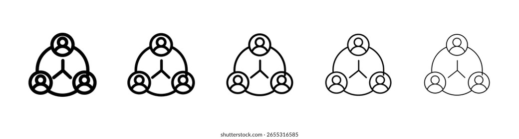 Ícone colaborativo preenchido conceito de sinal plano para web design.