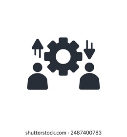 kollaboratives Symbol. Vektorgrafik.Editable stroke.linear style sign for use Webdesign, logo.symbol Illustration.