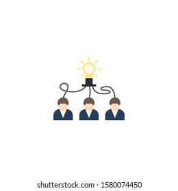 Collaborative idea creative icon. From Entrepreneurship icons collection. Isolated Collaborative idea sign on white background