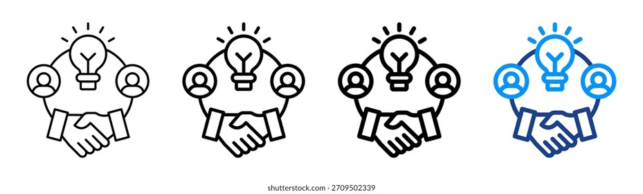 Conjunto de Coleções de Diferentes Estruturas de Tópicos do Ícone de Ideia Colaborativa