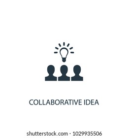 Collaborative idea icon. Simple element illustration. Collaborative idea symbol design from Entrepreneurship collection. Can be used for web and mobile.