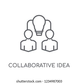 collaborative idea linear icon. Modern outline collaborative idea logo concept on white background from General collection. Suitable for use on web apps, mobile apps and print media.