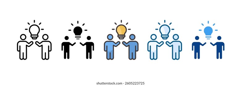 Collaborative Innovation Icon Set Multiple Style Collection