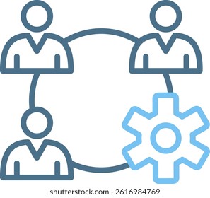 Collaborative Line Two Colour Icon