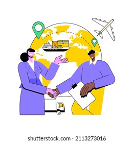 Collaborative Logistics Abstract Concept Vector Illustration. Supply Chain Partners, Freight Cost Optimization, Collaborative Storage, Business Decision, Risk Management Abstract Metaphor.