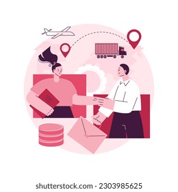 Collaborative logistics abstract concept vector illustration. Supply chain partners, freight cost optimization, collaborative storage, business decision, risk management abstract metaphor.