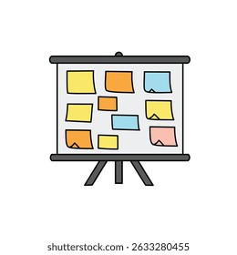 Collaborative Marketing Strategy Board with Sticky Notes for Innovative Campaign Planning
