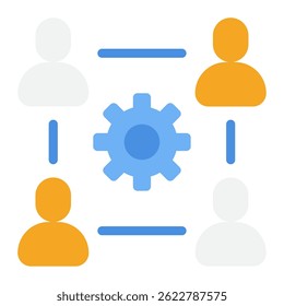 Ícone do Collaborative Project, para Web, aplicativo, infográfico etc.