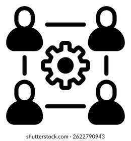 Collaborative Project icon, for web, app, infographic, etc