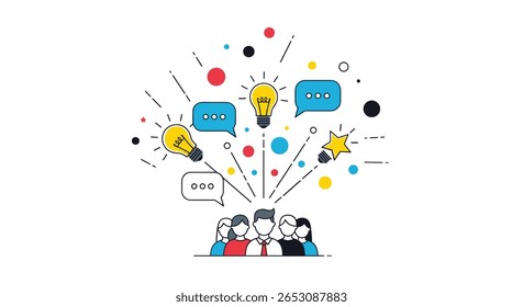 Collaborative Team Brainstorming Sessions Fostering Innovation and Creative Problem Solving Through Shared Ideas and Communication