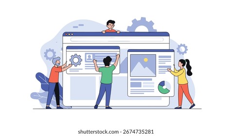 Collaborative team building website development and design process for digital projects