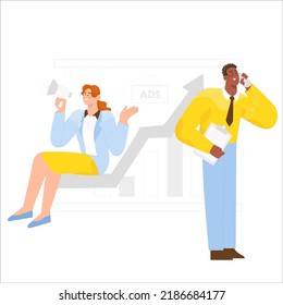 Collaborative Teamwork Illustration Featuring Diverse Professionals Working Together on Projects, Communication, and Shared Goals in a Modern Office Environment