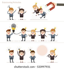 collaborative teamwork share ideas and brainstorming together. businessman and businesswoman discussion with partnership.