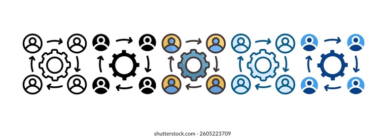 Collaborative Tools Icon Set Multiple Style Collection
