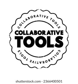 Collaborative Tools text stamp, concept background
