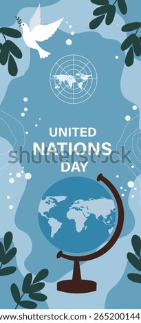 Collaborative United Nations Day Illustration with People and Globe
