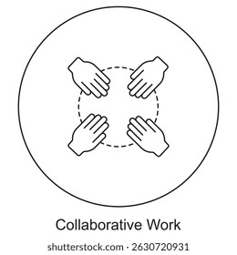 Ícone Trabalho colaborativo, Mais forte juntos Desbloqueando o poder do trabalho colaborativo, Sinergia de equipe Conduzindo o sucesso através da colaboração, vetor
