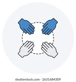 Collaborative Work icon, Stronger Together Unlocking the Power of Collaborative Work, Team Synergy Driving Success Through Collaboration, vector
