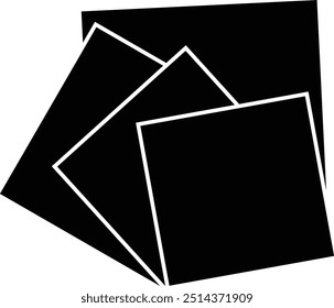 Collage 4 empty photo frame template square and rectangular shape.  Vector layout for picture album mood board background. art grid pattern texture portfolio presentation.