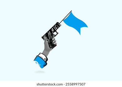 Collage Art Vector illustration . Creative concept for web banner, social media banner
