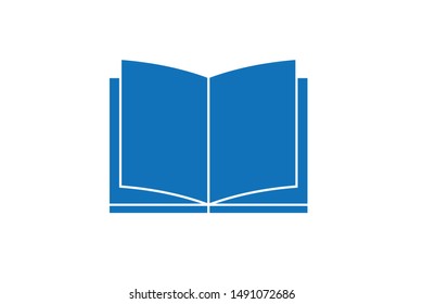 Collage book icon vector blue version 