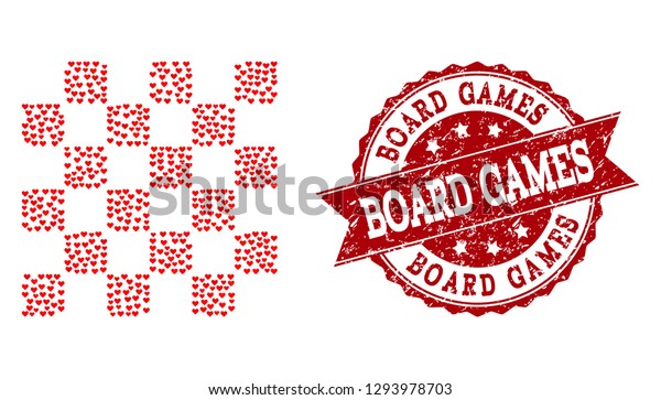Red Boan Amp Rayveness Porn - Collage Chess Board Created Red Love Stock Vector (Royalty ...